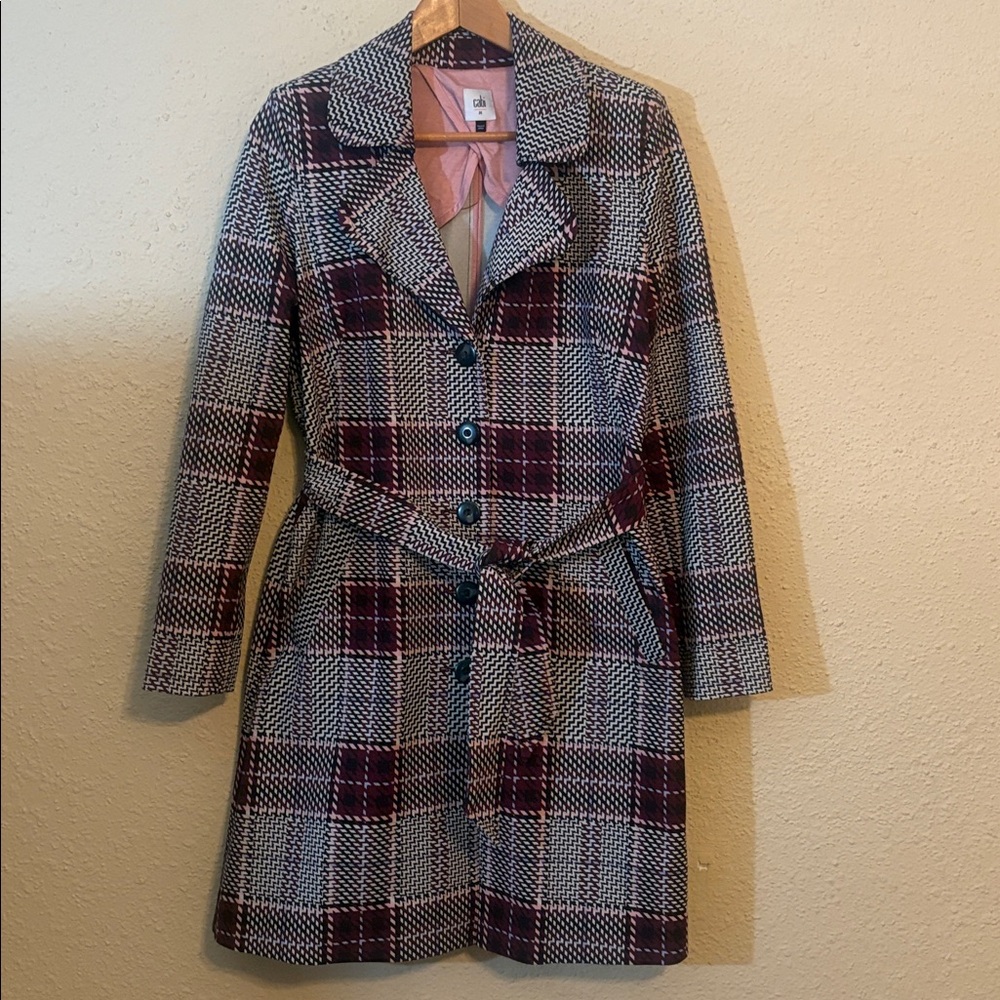CAbi Plaid Trench Coat